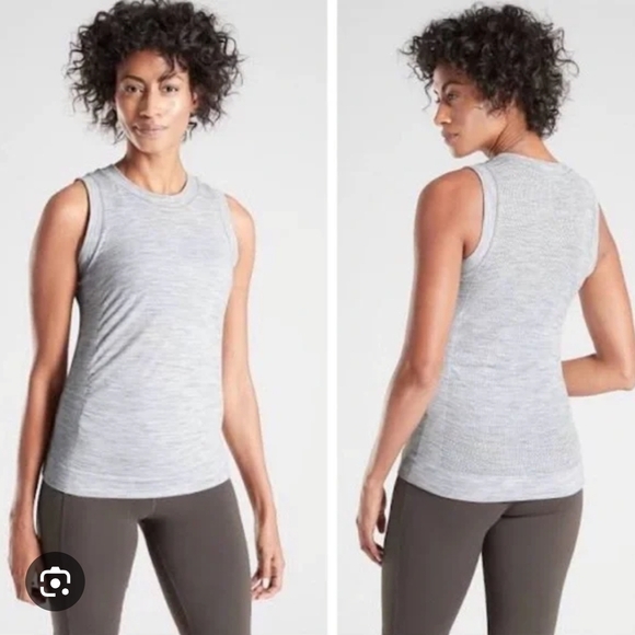 Athleta Heather Grey Foresthill Ascent Seamless Tank Top - Picture 1 of 4